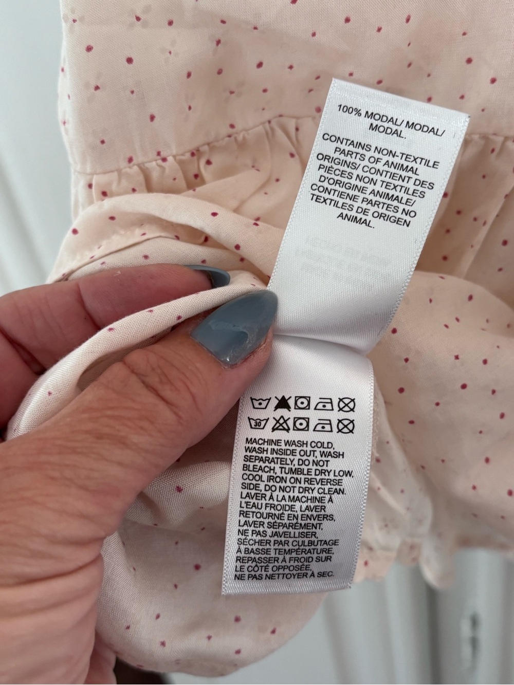 Lucky Brand Pale Pink Tie-Front Peplum Blouse XS - Picture 6 of 8